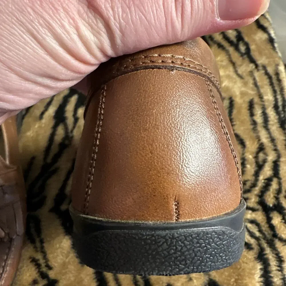 Dockers Men's Shoes 11 M Brown Sinclair Leather Dress Kiltie Tassel Loafers EUC